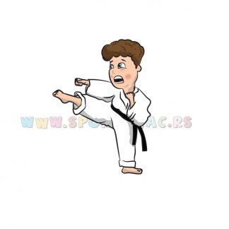 Sportske ilustracije za decu, karate. Sportanac